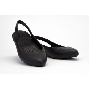 Crocs Women's Black Slingback Flats